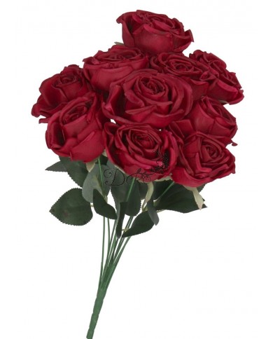 SZTUCZNE KWIATY ROŚLINY RÓŻA RÓŻE BUKIET GĘSTY XXL 50CM