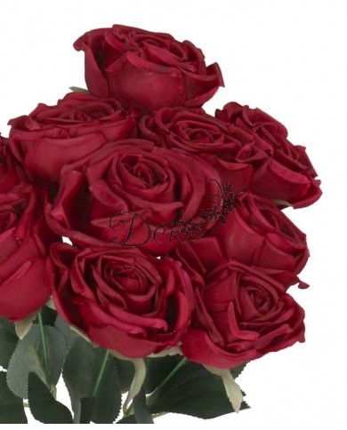 SZTUCZNE KWIATY ROŚLINY RÓŻA RÓŻE BUKIET GĘSTY XXL 50CM