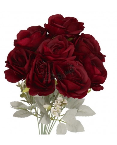 SZTUCZNE KWIATY ROŚLINY RÓŻA RÓŻE BUKIET GĘSTY XXL 50CM