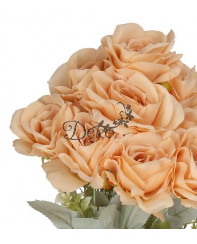 SZTUCZNE KWIATY ROŚLINY RÓŻA RÓŻE BUKIET GĘSTY XXL 50CM