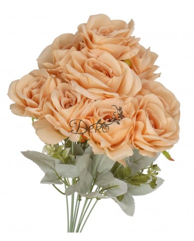 SZTUCZNE KWIATY ROŚLINY RÓŻA RÓŻE BUKIET GĘSTY XXL 50CM