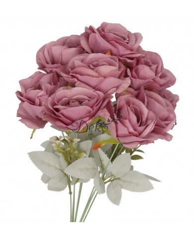 SZTUCZNE KWIATY ROŚLINY RÓŻA RÓŻE BUKIET GĘSTY XXL 50CM