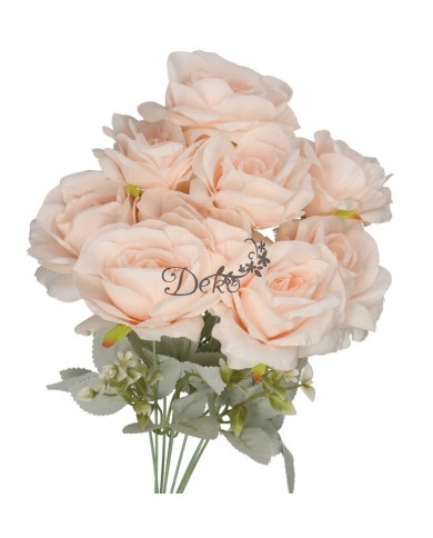 SZTUCZNE KWIATY ROŚLINY RÓŻA RÓŻE BUKIET GĘSTY XXL 50CM