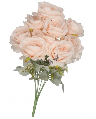 SZTUCZNE KWIATY ROŚLINY RÓŻA RÓŻE BUKIET GĘSTY XXL 50CM