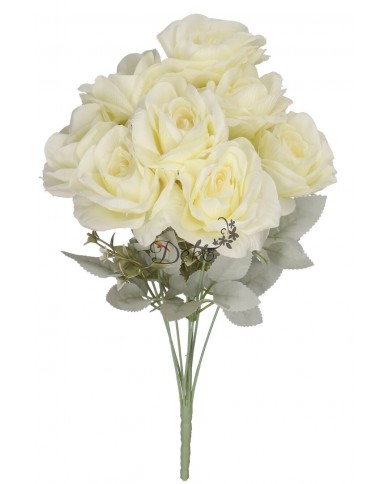 SZTUCZNE KWIATY ROŚLINY RÓŻA RÓŻE BUKIET GĘSTY XXL 50CM