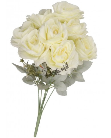 SZTUCZNE KWIATY ROŚLINY RÓŻA RÓŻE BUKIET GĘSTY XXL 50CM