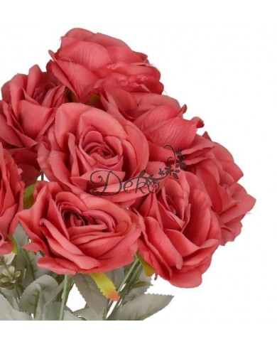 SZTUCZNE KWIATY ROŚLINY RÓŻA RÓŻE BUKIET GĘSTY XXL 50CM