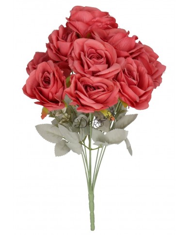 SZTUCZNE KWIATY ROŚLINY RÓŻA RÓŻE BUKIET GĘSTY XXL 50CM