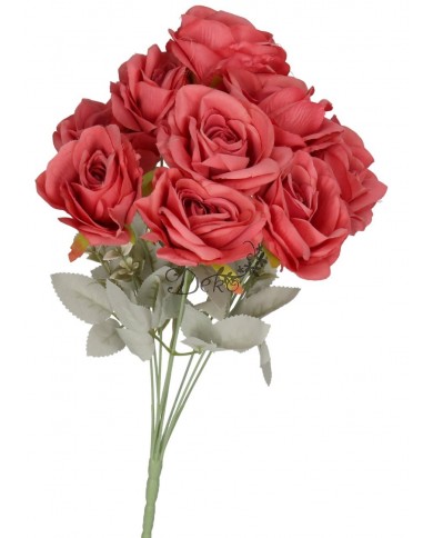 SZTUCZNE KWIATY ROŚLINY RÓŻA RÓŻE BUKIET GĘSTY XXL 50CM