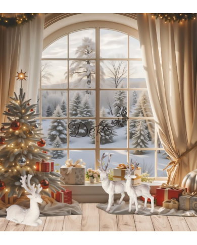 RENIFER WELUROWY LEŻĄCY FIGURKA DO POSTAWIENIA 20CM STROIK