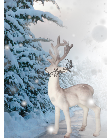 RENIFER WELUROWY FIGURKA DO POSTAWIENIA 28CM STROIKIK