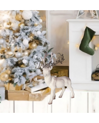 RENIFER WELUROWY FIGURKA DO POSTAWIENIA 27CM STROIK JELEŃ