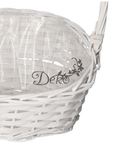 KOSZ WIKLINOWY BIAŁY DUŻY GRUBA WIKLINA XXL