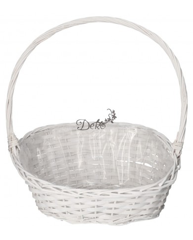 KOSZ WIKLINOWY BIAŁY DUŻY GRUBA WIKLINA XXL