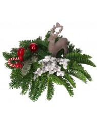 RENIFER WELUROWY STOJĄCY FIGURKA OZDOBA DO STROIKA