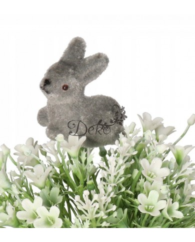 ZAJĄC ZAJĄCZEK WIELKANOCNY FLOKOWANY FIGURKA PIK