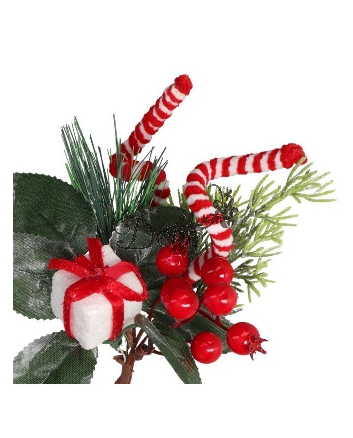 GAŁĄZKA DEKORACYJNA IGLIWIE SZYSZKI DO STROIKA 22CM