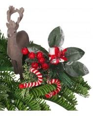 GAŁĄZKA DEKORACYJNA IGLIWIE SZYSZKI DO STROIKA 22CM