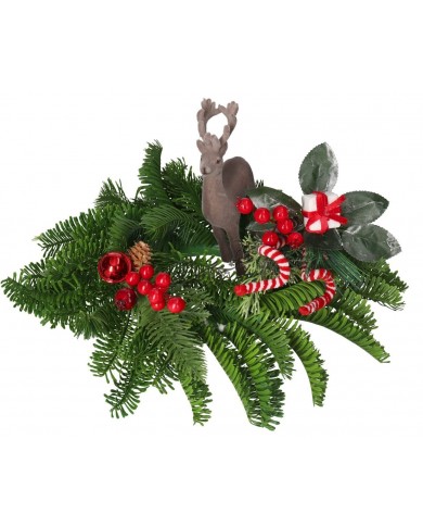 GAŁĄZKA DEKORACYJNA IGLIWIE SZYSZKI DO STROIKA 22CM