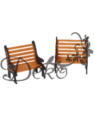 Zestaw Dekoracyjnych Ławek Miniaturowych 6 cm – Do Stroików i Kompozycji