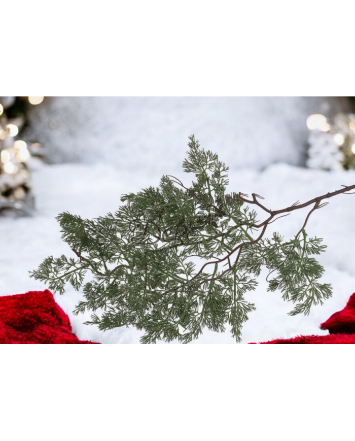 GAŁĄZKA DEKORACYJNA JODŁA Świąteczna 74 cm - Elegancka Ozdoba Zawieszana