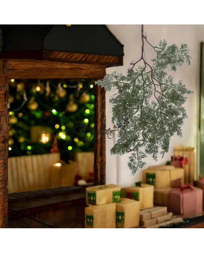 GAŁĄZKA DEKORACYJNA JODŁA Świąteczna 74 cm - Elegancka Ozdoba Zawieszana