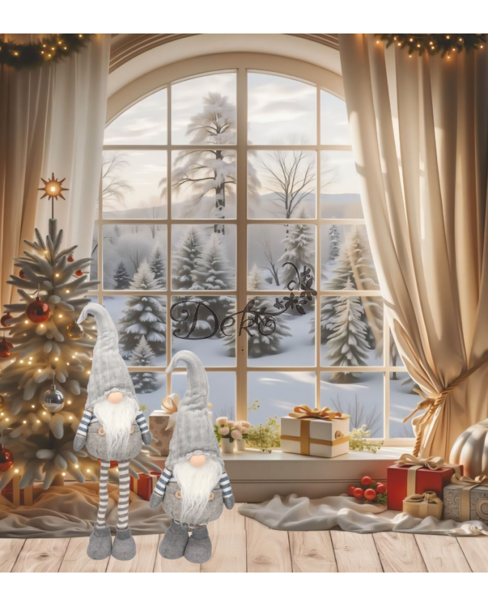 Skrzat Krasnal Świąteczny Teleskopowy Duży Gnom Wysoki 75 Regulowany XXL