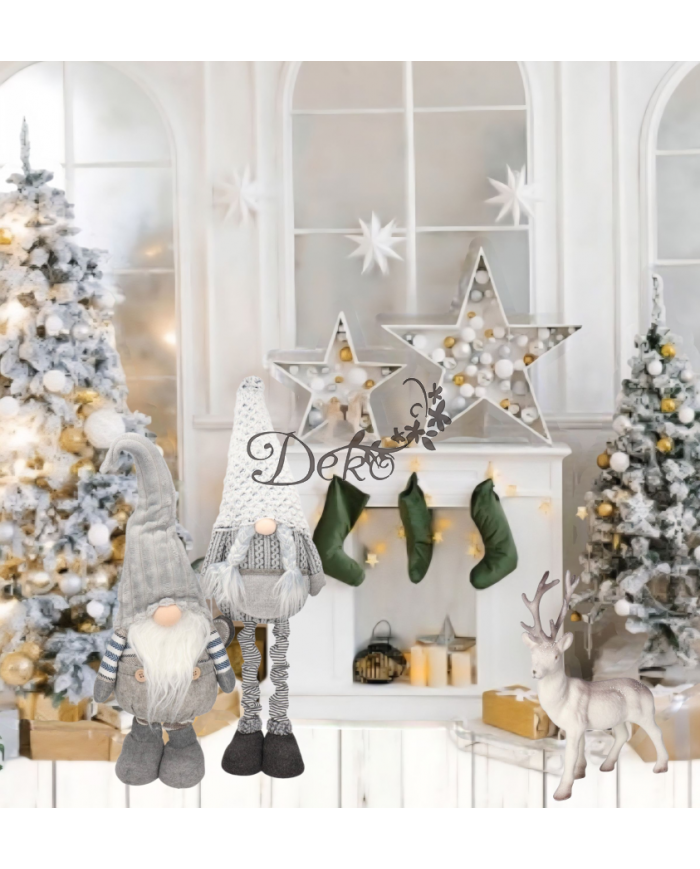 Skrzat Krasnal Świąteczny Teleskopowy Duży Gnom Wysoki 75 Regulowany XXL