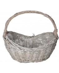 KOSZ WIKLINOWY SZARY DUŻY GRUBA WIKLINA 53X37CM XXXL