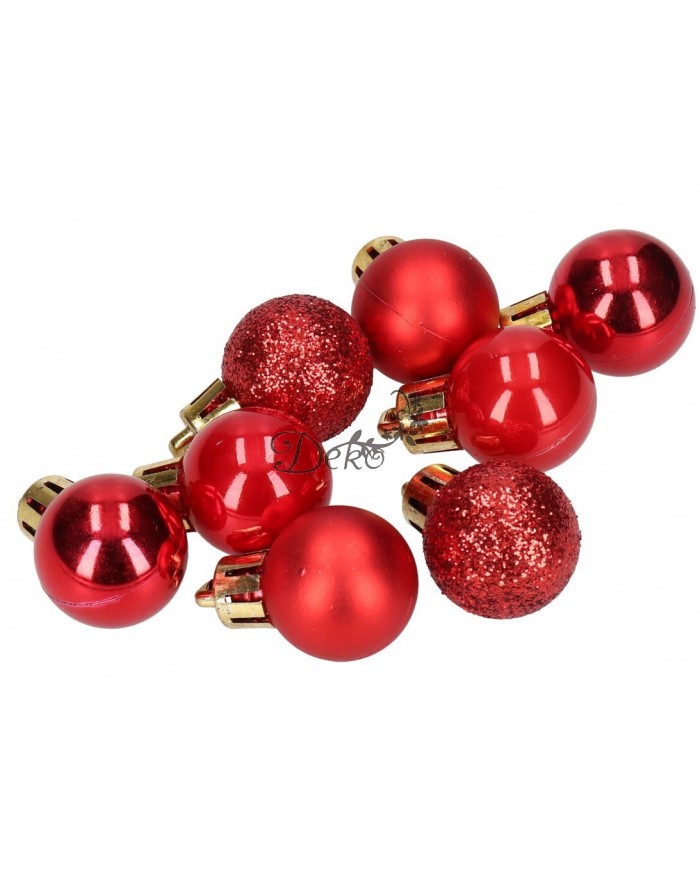 BOMBKI PLASTIKOWE NA CHOINKĘ STROIK 8SZT 4CM
