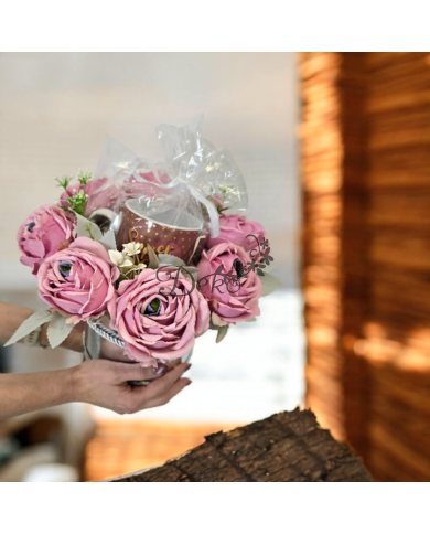 FLOWER BOX PUDEŁKO NA DZIEŃ BABCI + KUBEK CERAMICZNY