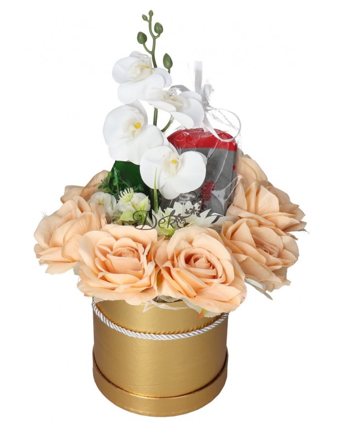 FLOWER BOX PUDEŁKO NA DZIEŃ BABCI + SKARPETKI