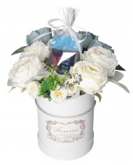 FLOWER BOX PUDEŁKO NA KWIATY PUDEŁKO DEKORACYJNE WELUROWE