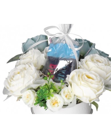 FLOWER BOX PUDEŁKO NA DZIEŃ BABCI + SKARPETKI