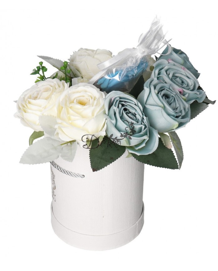 FLOWER BOX PUDEŁKO NA DZIEŃ BABCI + SKARPETKI