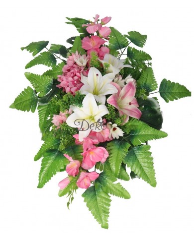 STROIK NA GRÓB KOMPOZYCJA DUŻA SZTUCZNE KWIATY
