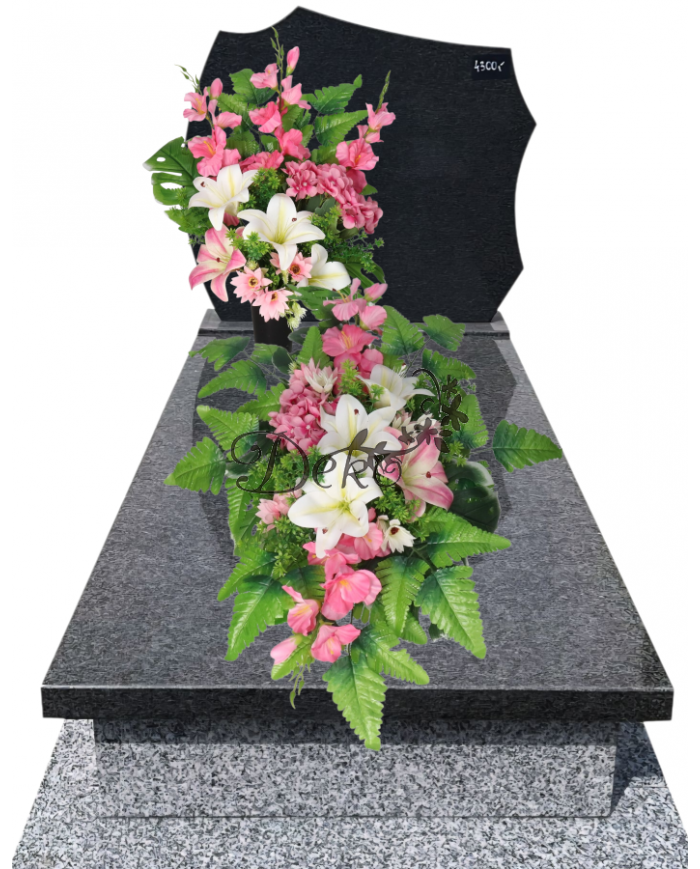 STROIK NA GRÓB KOMPOZYCJA DUŻA SZTUCZNE KWIATY