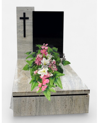 STROIK NA GRÓB KOMPOZYCJA DUŻA SZTUCZNE KWIATY