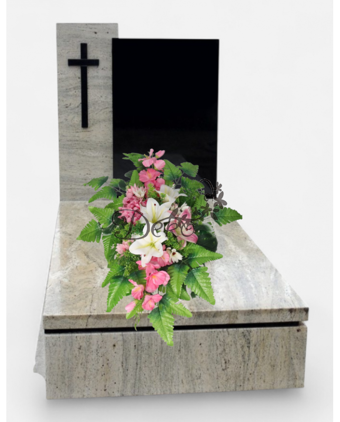 STROIK NA GRÓB KOMPOZYCJA DUŻA SZTUCZNE KWIATY