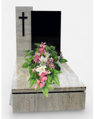STROIK NA GRÓB KOMPOZYCJA DUŻA SZTUCZNE KWIATY