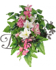 STROIK NA GRÓB KOMPOZYCJA DUŻA SZTUCZNE KWIATY