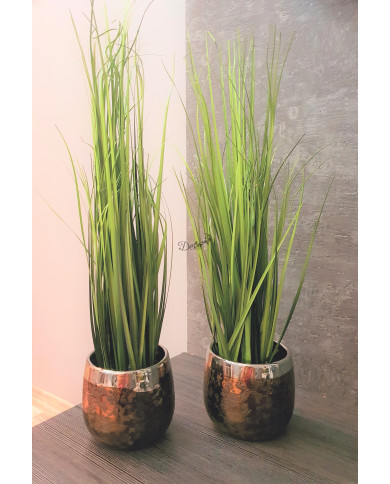 TRAWA SZTUCZNA ROŚLINA W DONICZCE SZTUCZNE KWIATY FEJKA 50CM