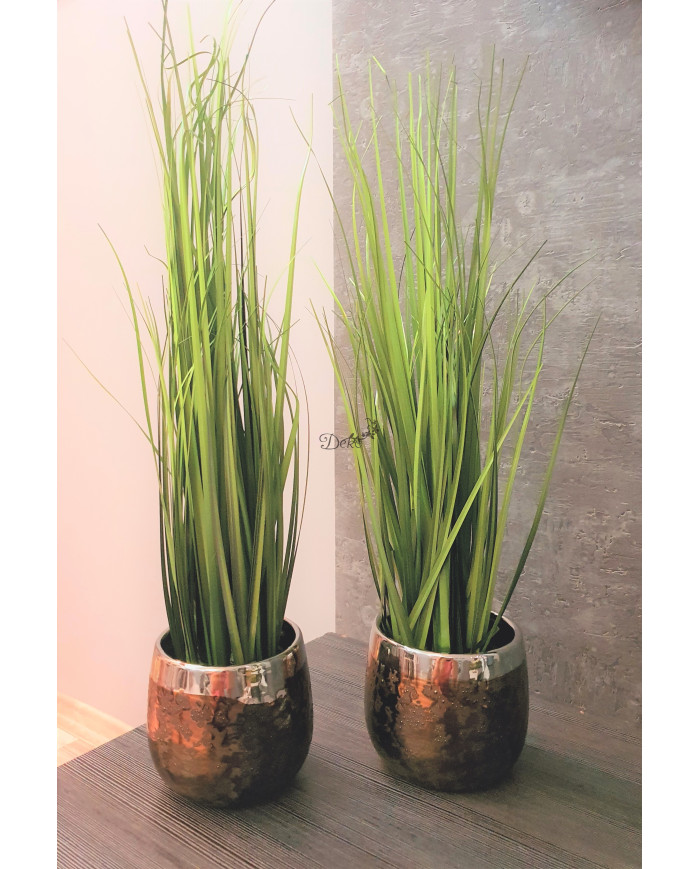 TRAWA SZTUCZNA ROŚLINA W DONICZCE SZTUCZNE KWIATY FEJKA 50CM