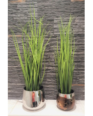 TRAWA SZTUCZNA ROŚLINA W DONICZCE SZTUCZNE KWIATY FEJKA 50CM