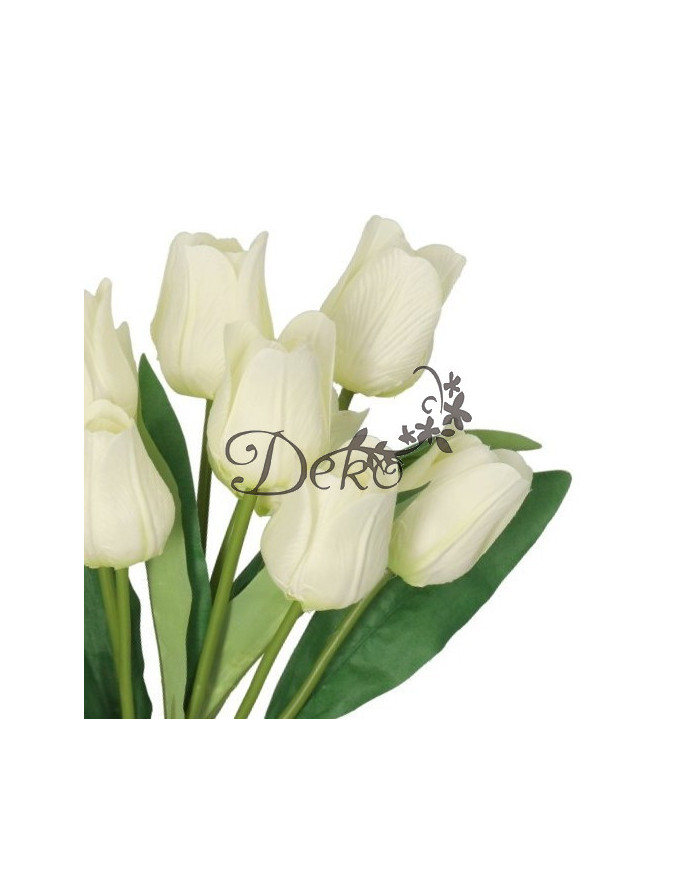 TULIPANY BUKIET TULIPANÓW SZTUCZNE KWIATY GUMOWE 43CM 9GAŁ