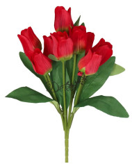 TULIPANY BUKIET TULIPANÓW SZTUCZNE KWIATY GUMOWE 43CM 9GAŁ