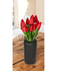 TULIPANY BUKIET TULIPANÓW SZTUCZNE KWIATY GUMOWE 35CM 12GAŁ