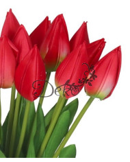 TULIPANY BUKIET TULIPANÓW SZTUCZNE KWIATY GUMOWE 35CM 12GAŁ