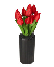 TULIPANY BUKIET TULIPANÓW SZTUCZNE KWIATY GUMOWE 35CM 12GAŁ