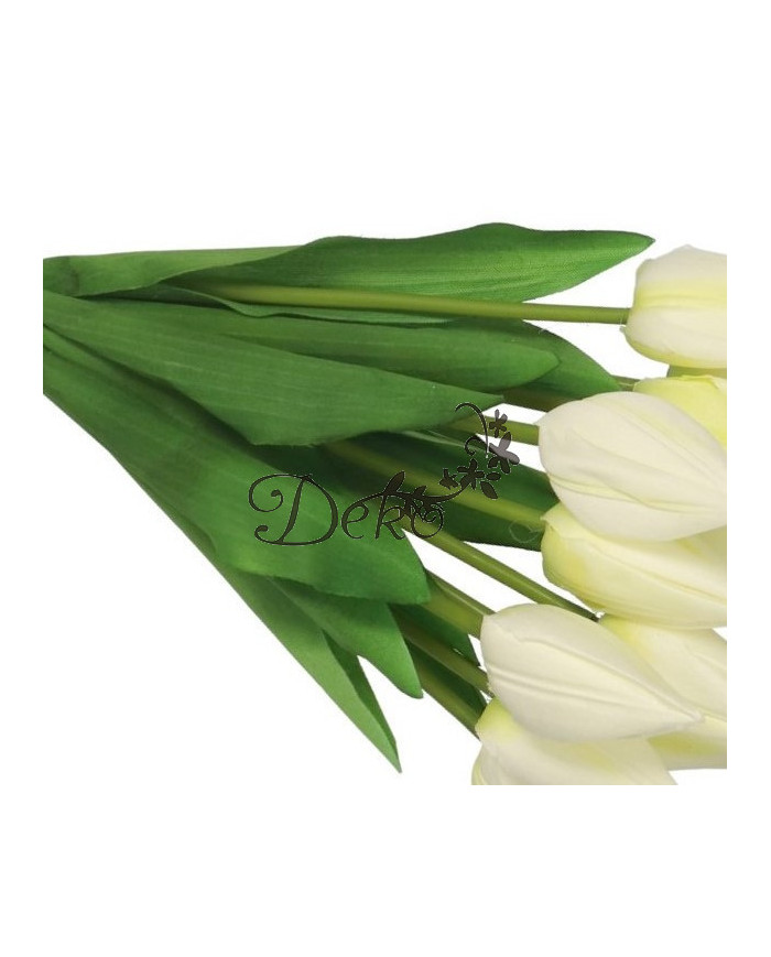TULIPANY BUKIET TULIPANÓW SZTUCZNE KWIATY GUMOWE 35CM 12GAŁ